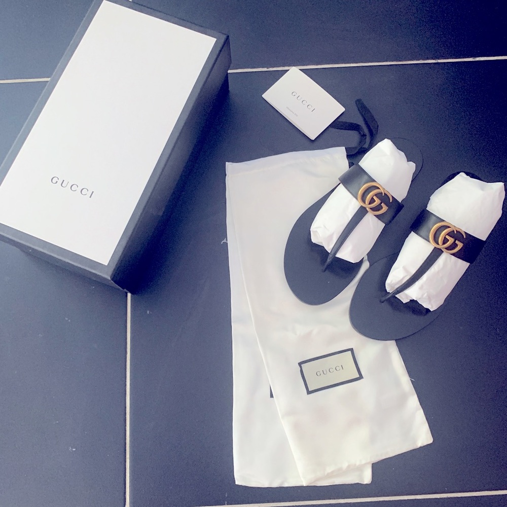 Gucci Lifford Nero Sandals Size 39